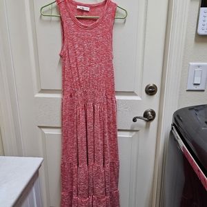 LOU AND GREY CORAL FLECKED SWEATER DRESS